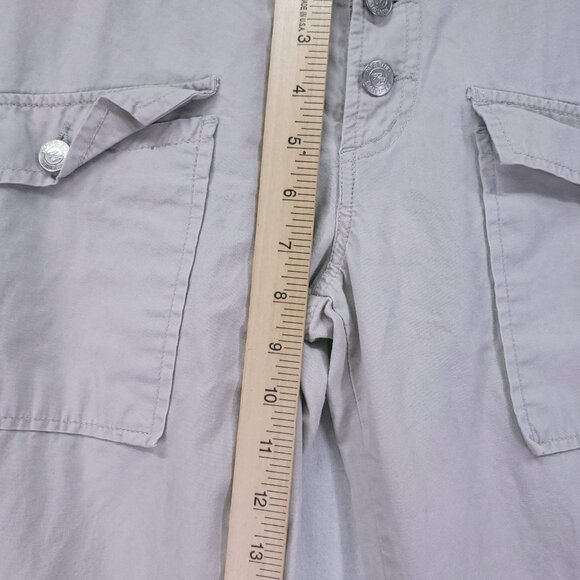 Paris Blues Soulmate Beige Button Up Front Pockets Wide Leg Cargo Pants Size 7 - Picture 3 of 15